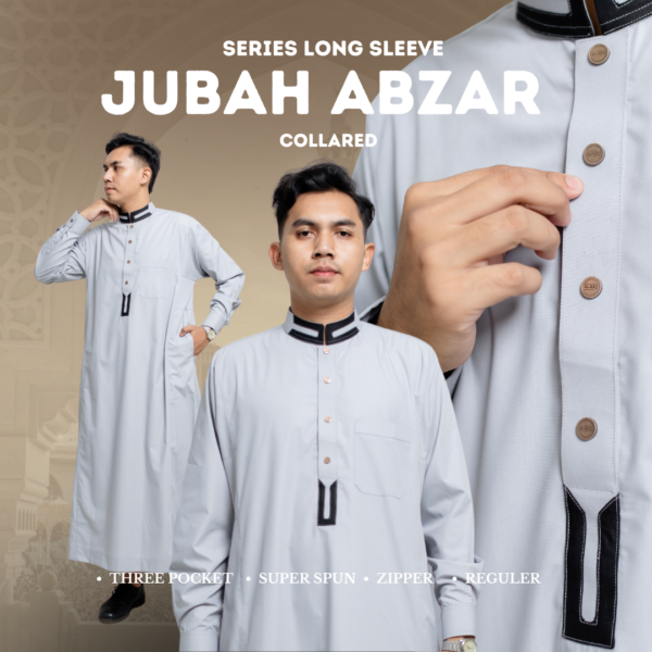 Jubah abjar abu muda