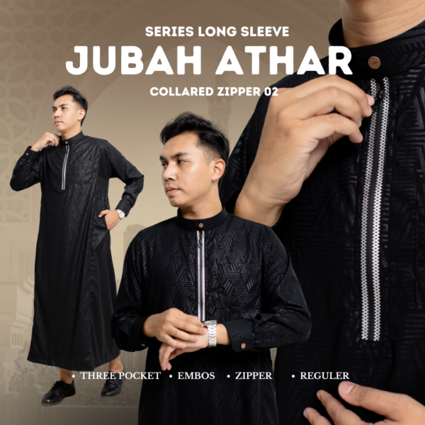 JUBAH ATHAR PANJANG - ZIPPER 02