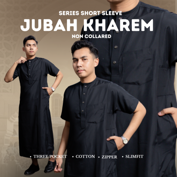 JUBAH KHAREM - HITAM