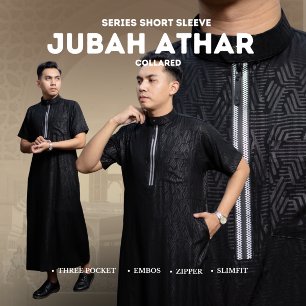 JUBAH ATHAR PENDEK - KERAH